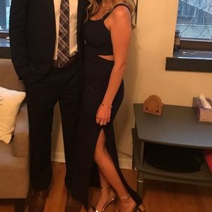 Nordstrom navy blue long dress